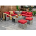 thumbnail image 1 of Costway 8 Piece PE Rattan Outdoor Patio Dining Set with Cusion, Red, 1 of 11