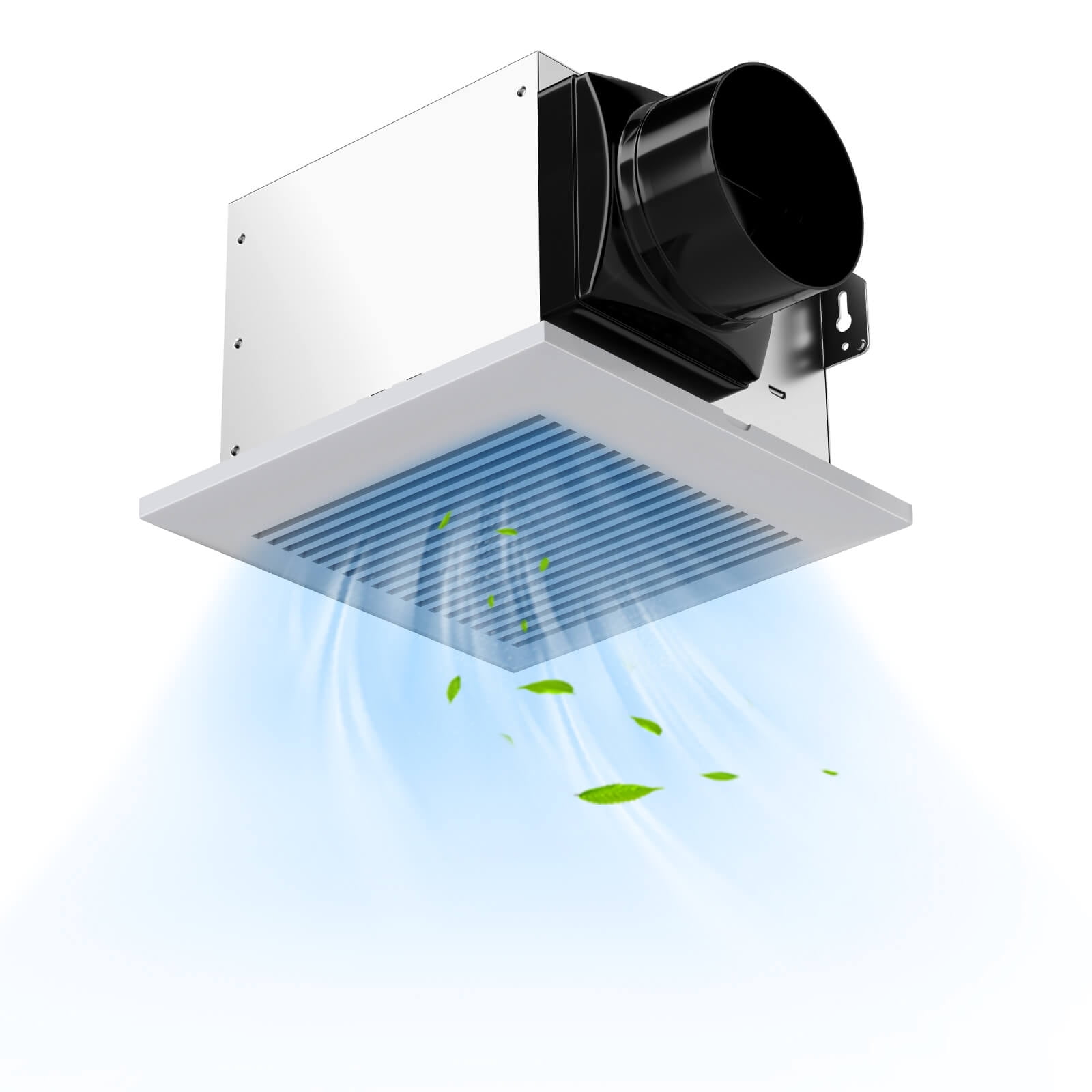 Costway 80 CFM Ceiling Mount Bathroom Exhaust Fan with Metal Housing 4 Inches Duct White