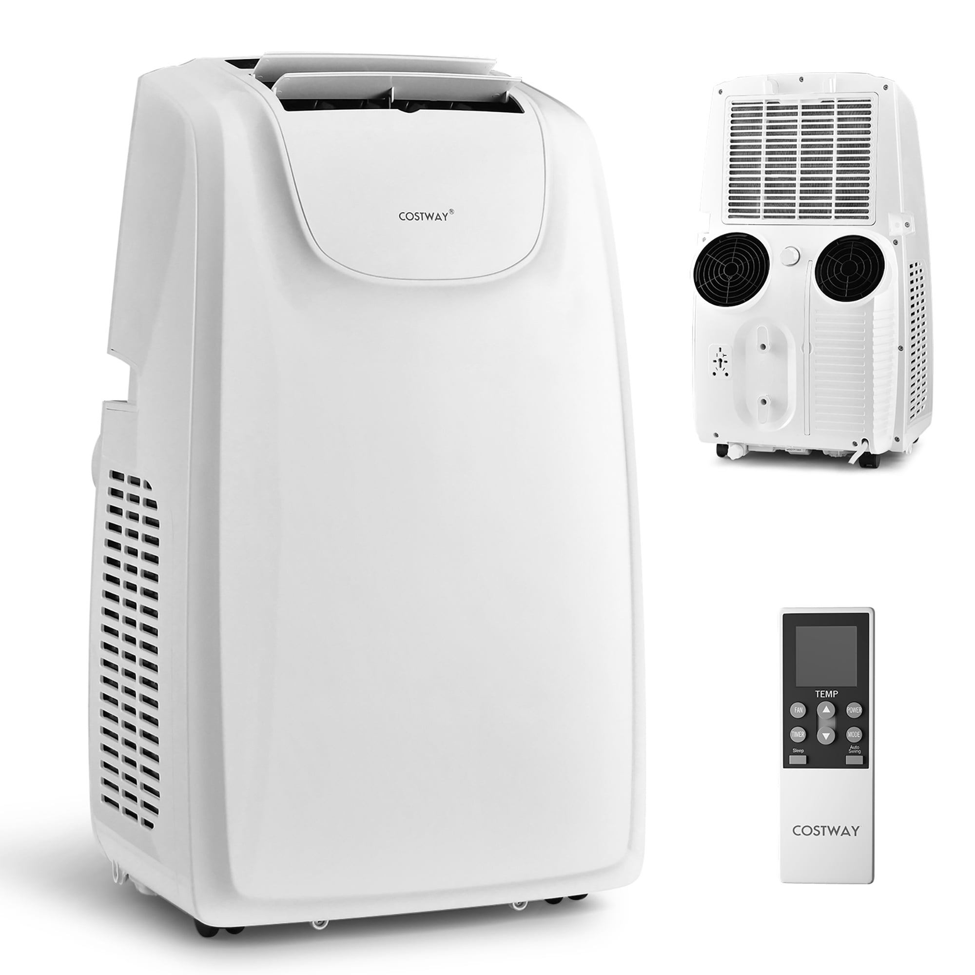 Costway 8000 BTU 11 500 BTU ASHRAE Dual Hose Portable Air Conditioner 3 in 1 AC Unit w Remote Control