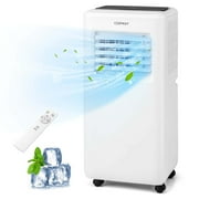 Costway 8000 BTU 5000 BTU 8000BTU ASHRAE 250 sq ft Portable Air Conditioner with Fan and Humidifier, White