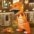 thumbnail image 1 of Costway 8FT Halloween Inflatable Pumpkin Head Dinosaur Blow Up with LED Lights, 1 of 9