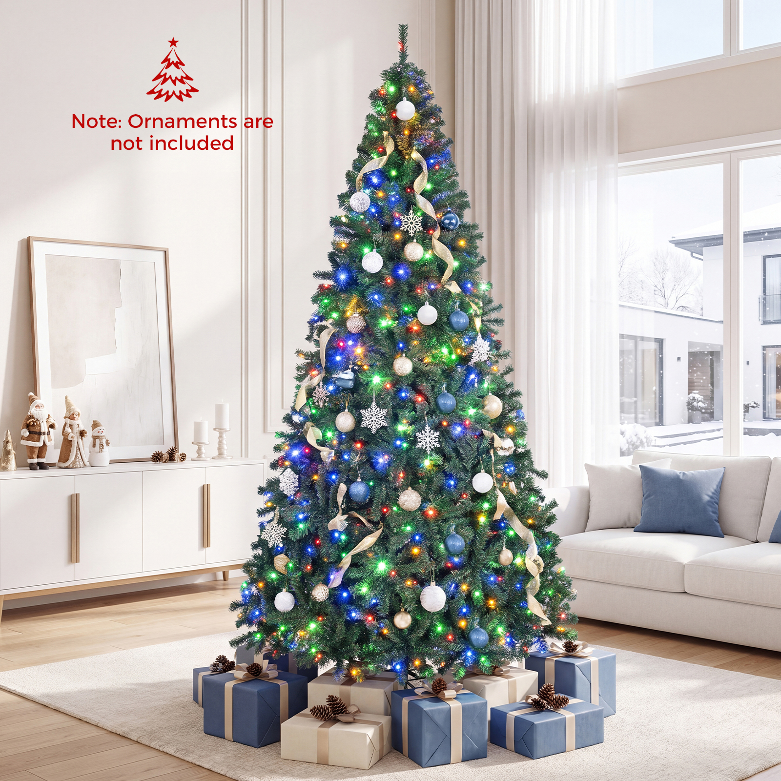 Costway 8Ft Pre Lit Artificial Christmas Tree Hinged 750 LED Lights: How It Stacks Up