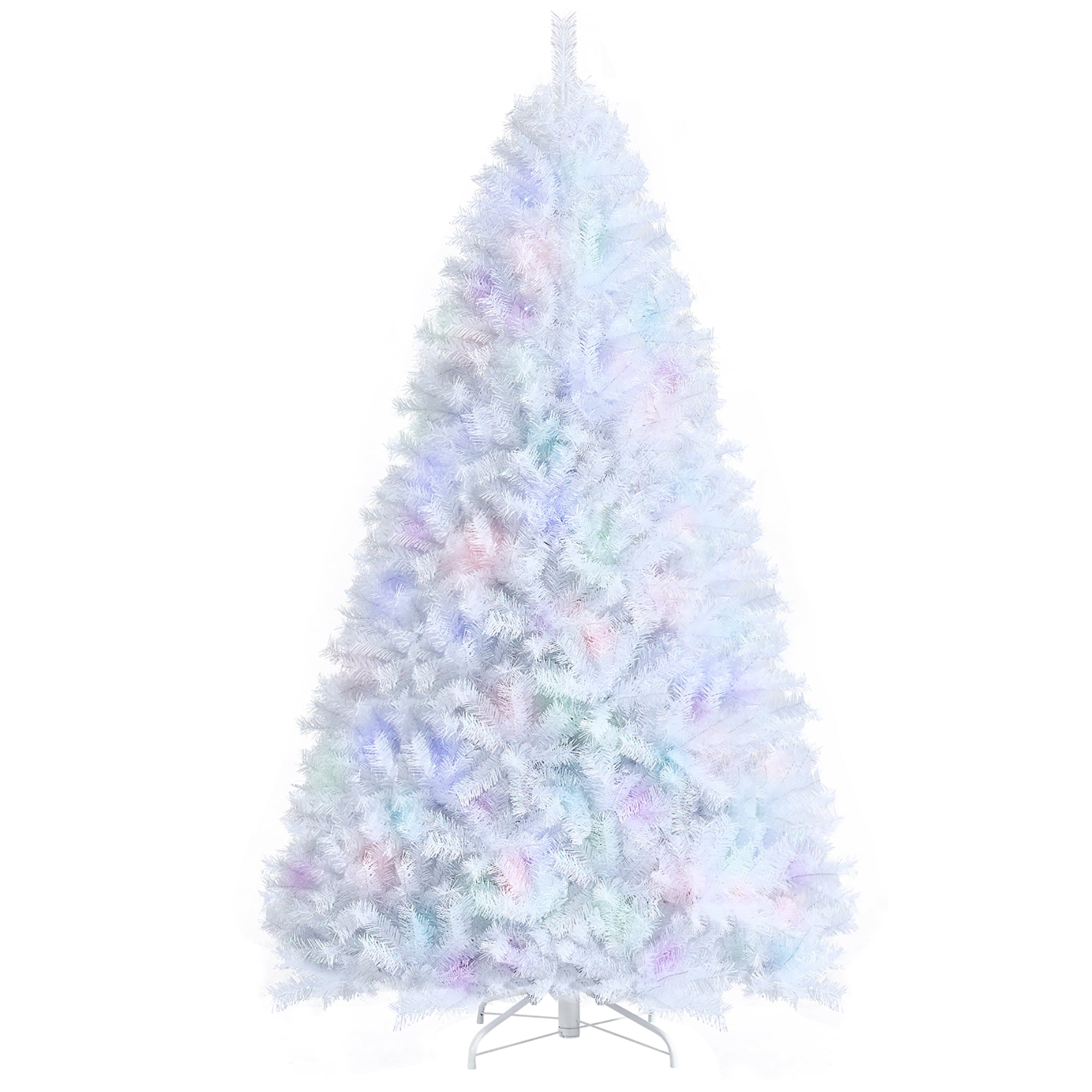 Costway 6 ft. White Iridescent Tinsel Artificial Christmas Tree with 792  Branch Tips GHM0469 - The Home Depot