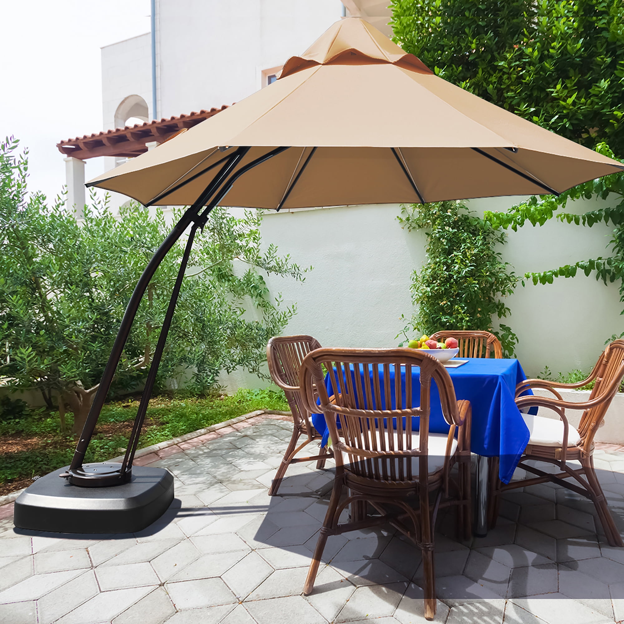 cover for patio table with umbrella hole Amazon.com: Outdoor Tablecloth with Umbrella Hole