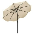 thumbnail image 1 of Costway 9 FT Patio Umbrella 2-Tier Market Table Umbrella with Crank Handle & 8 Ribs Beige, 1 of 10