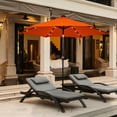 thumbnail image 1 of Costway 9' Solar LED Lighted Patio Market Umbrella Tilt Adjustment Crank Lift Orange, 1 of 9