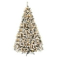 thumbnail image 1 of Costway 9 ft Pre-Lit Premium Snow Flocked Hinged Artificial Christmas Tree with 550 Lights, 1 of 12