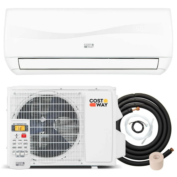 Costway 9000 BTU Mini Split Air Conditioner & Heater with 0.75 Ton Pre-Charged Heat Pump