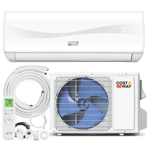 Costway 9100 BTU Mini Split Air Conditioner & Heater with Heat Pump & Full Installation Kit