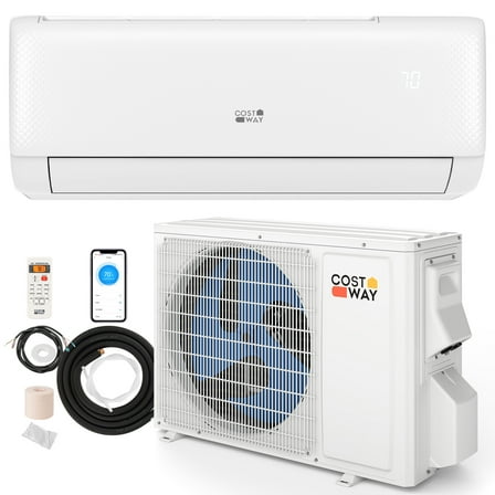 Costway 9100BTU Wifi Enabled Mini Split AC 20.5 SEER2115V Inverter Air Conditioner White