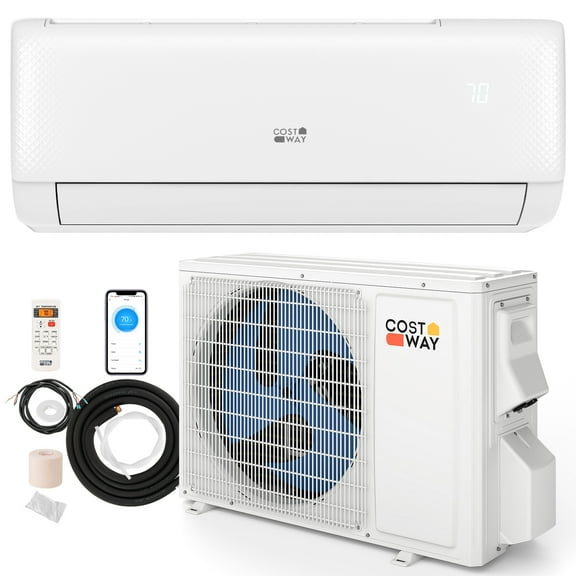 Costway 9100BTU Wifi Enabled Mini Split AC 20.5 SEER2115V Inverter Air Conditioner White