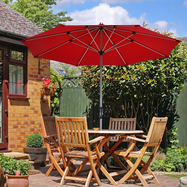 Costway 9' Patio Market Umbrella Outdoor Table Aluminum Costway 9' Patio Market Umbrella Outdoor Table Aluminum