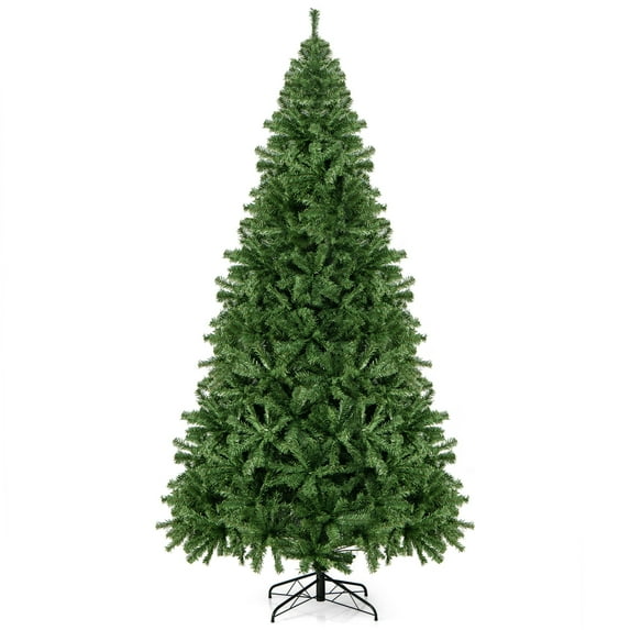 Costway 9FT PVC Christmas Tree 2132 Tips Hinged Solid Metal Legs