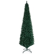 Costway 9Ft PVC Artificial Pencil Christmas Tree Slim Stand Green
