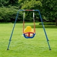 thumbnail image 1 of Costway A-Frame Kids 3-in-1 Toddler Swing Set Fun Play Chair Children Backyard Outdoor, 1 of 8