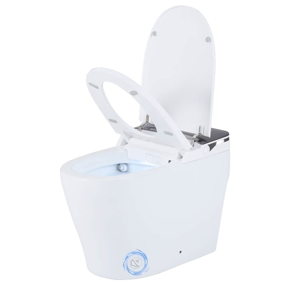 Costway ADA Height Electric One Piece Toilet with 1000g MaP Flushing, Built-in Tank & Pump