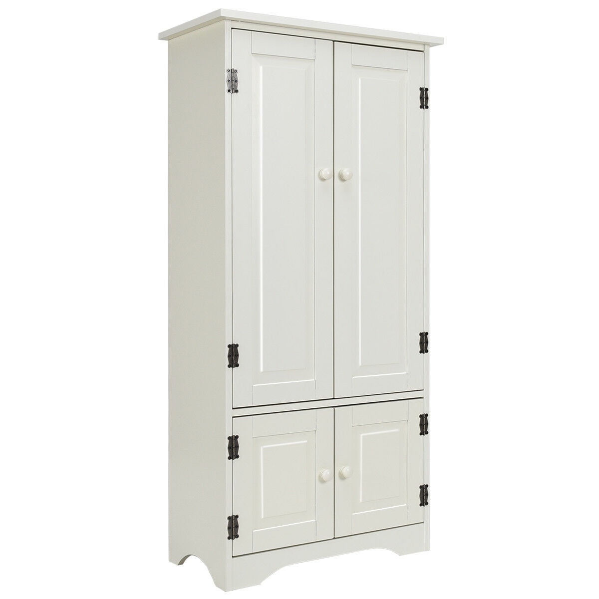 White MDF 49" Accent Cabinet with Adjustable Shelves