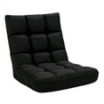thumbnail image 1 of Costway Adjustable 14-Position Floor Chair Folding Lazy Sofa Lounge Chair Black, 1 of 11