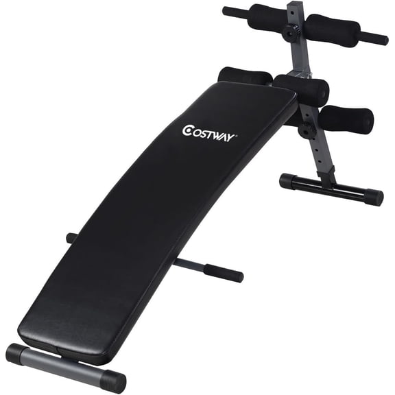 Costway Adjustable Arc-Shaped Decline Sit up Bench Crunch Board Exercise Fitness Workout