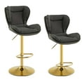 thumbnail image 1 of Costway Adjustable Bar Stool Set of 2 Leathaire Bar Chairs with Padded Seat & Footrest, 1 of 9