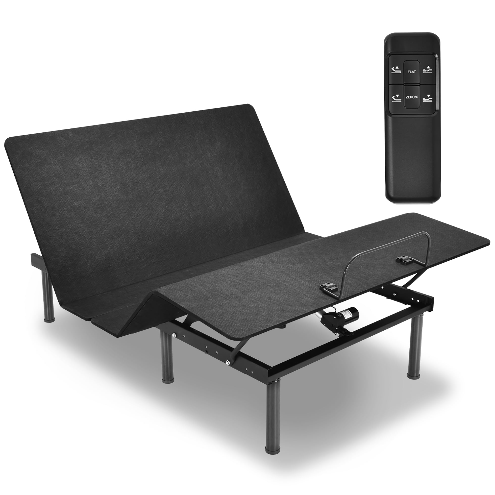 Queen Adjustable Black Metal Frame Bed Base with Remote Control