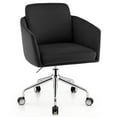 thumbnail image 1 of Costway Adjustable Home Office Chair Swivel Computer Chair Vanity Chair w/Armrest Black, 1 of 11