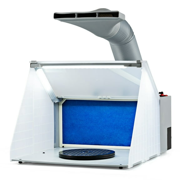 Costway Airbrush Spray Booth Kit Portable with LED Light&Filter Hose for Model Painting DIY