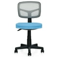thumbnail image 1 of Costway Armless Office Chair Adjustable Swivel Computer Mesh Desk Chair Blue, 1 of 10