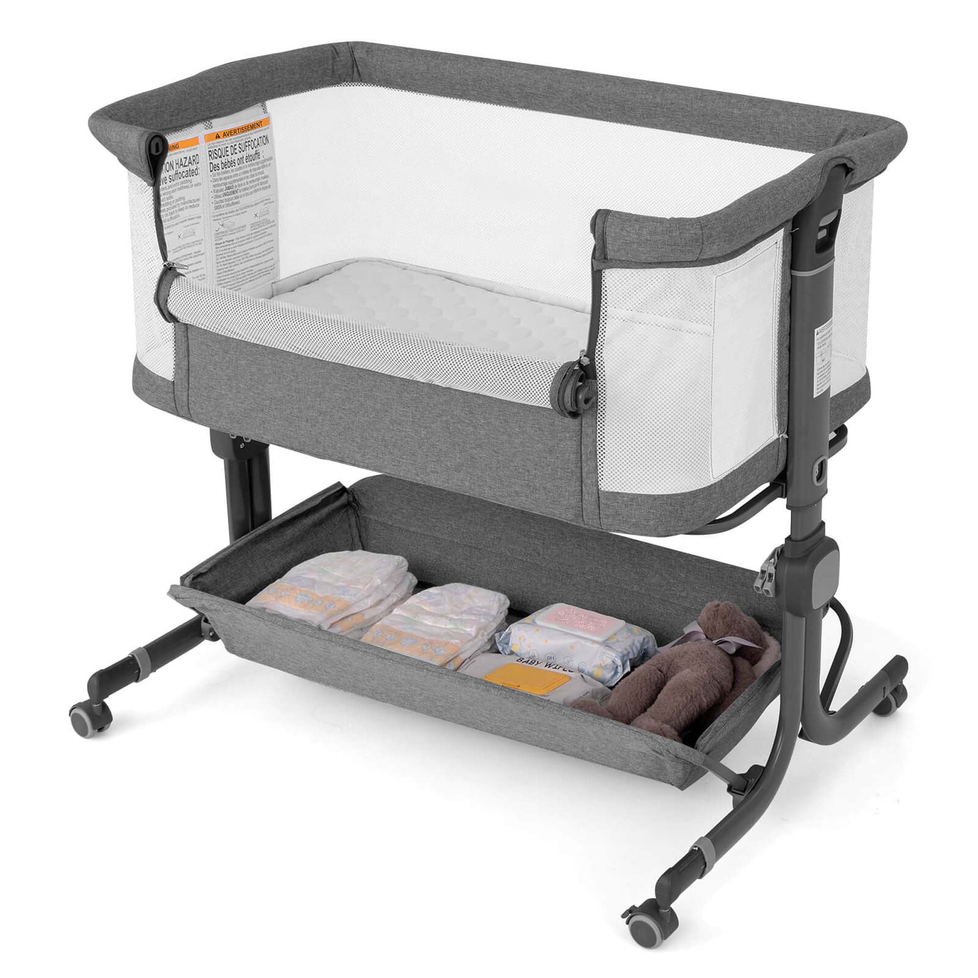 babythree 6点セット Costway Baby Bassinet Bedside Sleeper with 6-Level