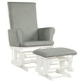 thumbnail image 1 of Costway Baby Nursery Relax Rocker Rocking Chair Glider & Ottoman Set w/Cushion 3-6 Years Grey, 1 of 11