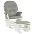 thumbnail image 1 of Costway Baby Nursery Relax  Rocker Rocking Chair Glider &Ottoman Set w/Cushion Light 3-6 Years Grey, 1 of 11