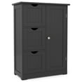thumbnail image 1 of Costway Bathroom Floor Cabinet Side Storage Cabinet, Black, 12'', 1 of 10
