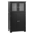 thumbnail image 1 of Costway Bathroom Floor Storage Cabinet Kitchen Cupboard w/Doors&Adjustable Shelf Black, 1 of 11