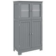 thumbnail image 1 of Costway Bathroom Floor Storage Cabinet Kitchen Cupboard with Doors&Adjustable Shelf Grey, 1 of 10