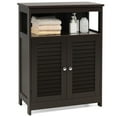 thumbnail image 1 of Costway Bathroom Storage Wood Floor Cabinet with Double Shutter Door Coffee, 1 of 10