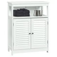 thumbnail image 1 of Costway Bathroom Storage Wood Floor Cabinet with Double Shutter Door White, 1 of 12