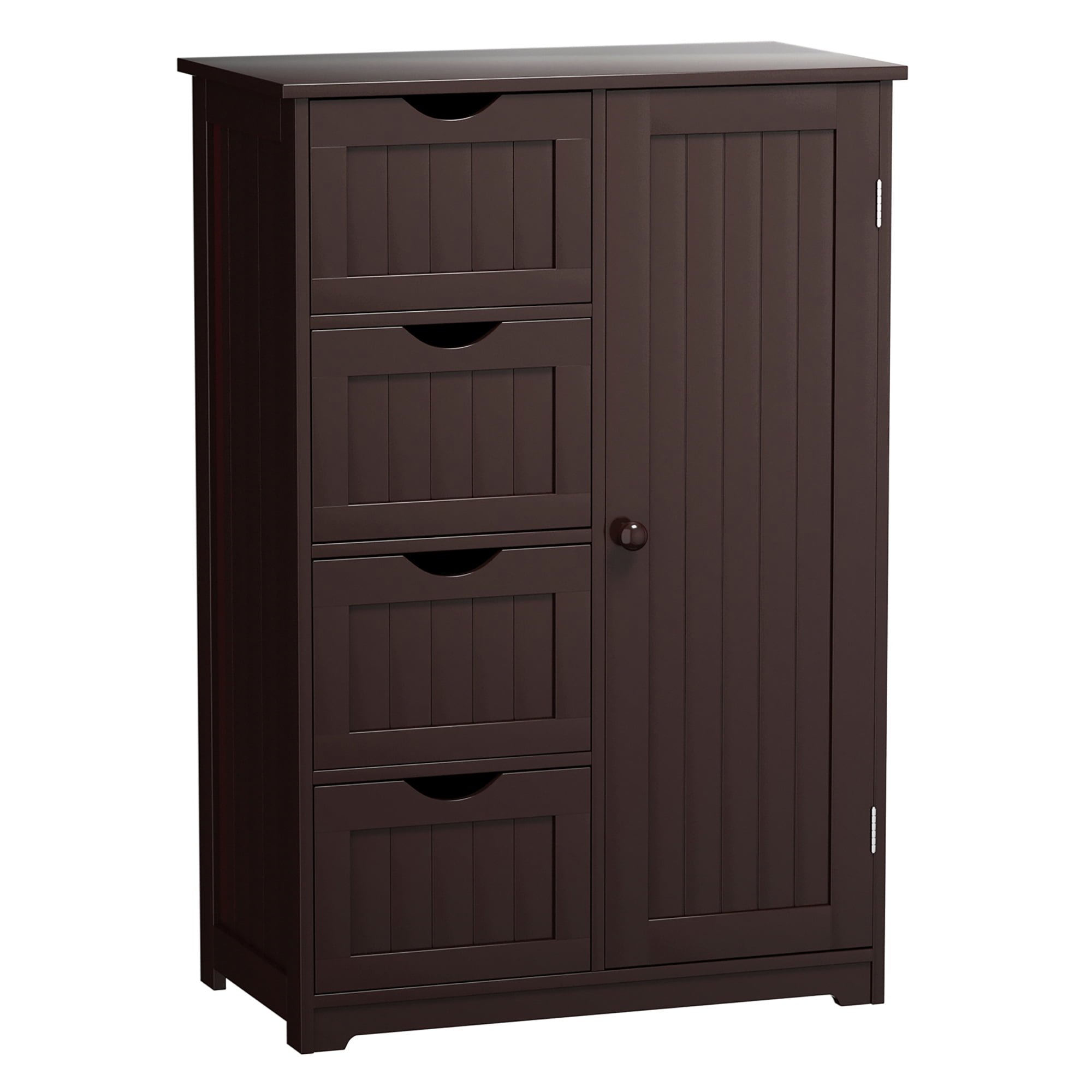 Costway Bathroom Storage Wooden 4 Drawer Cabinet C