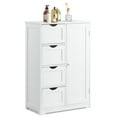thumbnail image 1 of Costway Wooden 4 Drawer Bathroom Cabinet Storage Cupboard 2 Shelves Free Standing White, 1 of 8