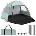 thumbnail image 1 of Costway Beach Tent Sun Shelter with Canopy Pop-Up 5-6 Person UPF50+ Sun Protection Green, 1 of 9