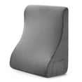 thumbnail image 1 of Costway Bed Wedge Pillow with Smooth Zipper Side Pockets Support for Back Grey, 1 of 6
