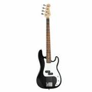 Costway Black Full Size 4 String Electric Bass Guitar with Strap Guitar Bag Amp Cord