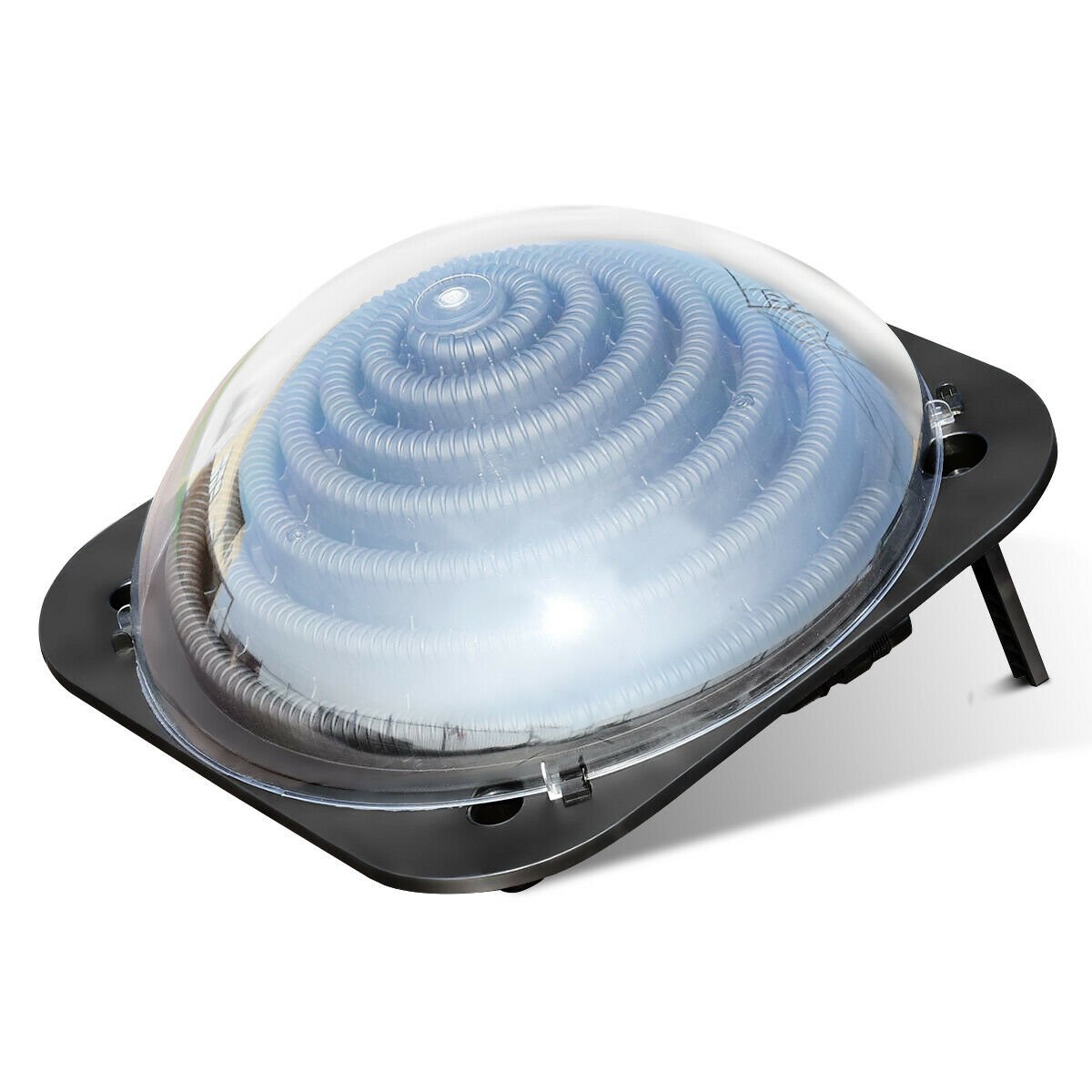 Costway Black Outdoor Solar Dome Inground u0026Above Ground Swimming Pool Water  Heater - Walmart.com