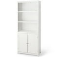 thumbnail image 1 of Costway Bookcase Shelving Storage Wooden Cabinet Unit with Adjustable Shelves and Bottom Doors White 29in x 14in x 72in HW61830, 1 of 10
