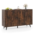 thumbnail image 1 of Costway Buffet Sideboard Mid Century Modern 4-Door Storage Cabinet 50" Accent Cabinet Brown, 1 of 10