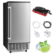 Costway Ice Maker Free-Standing/Under Counter Machine 80lbs/Day w/ Light