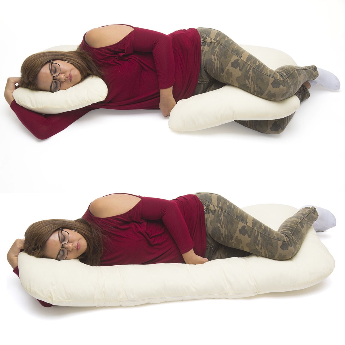 Costway C Shape Body Pillow, Pregnancy Maternity Comfort Cushion
