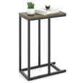 thumbnail image 1 of Costway C-shaped Side Table Industrial Sofa Table with Heavy-duty Metal Frame Gray, 1 of 9