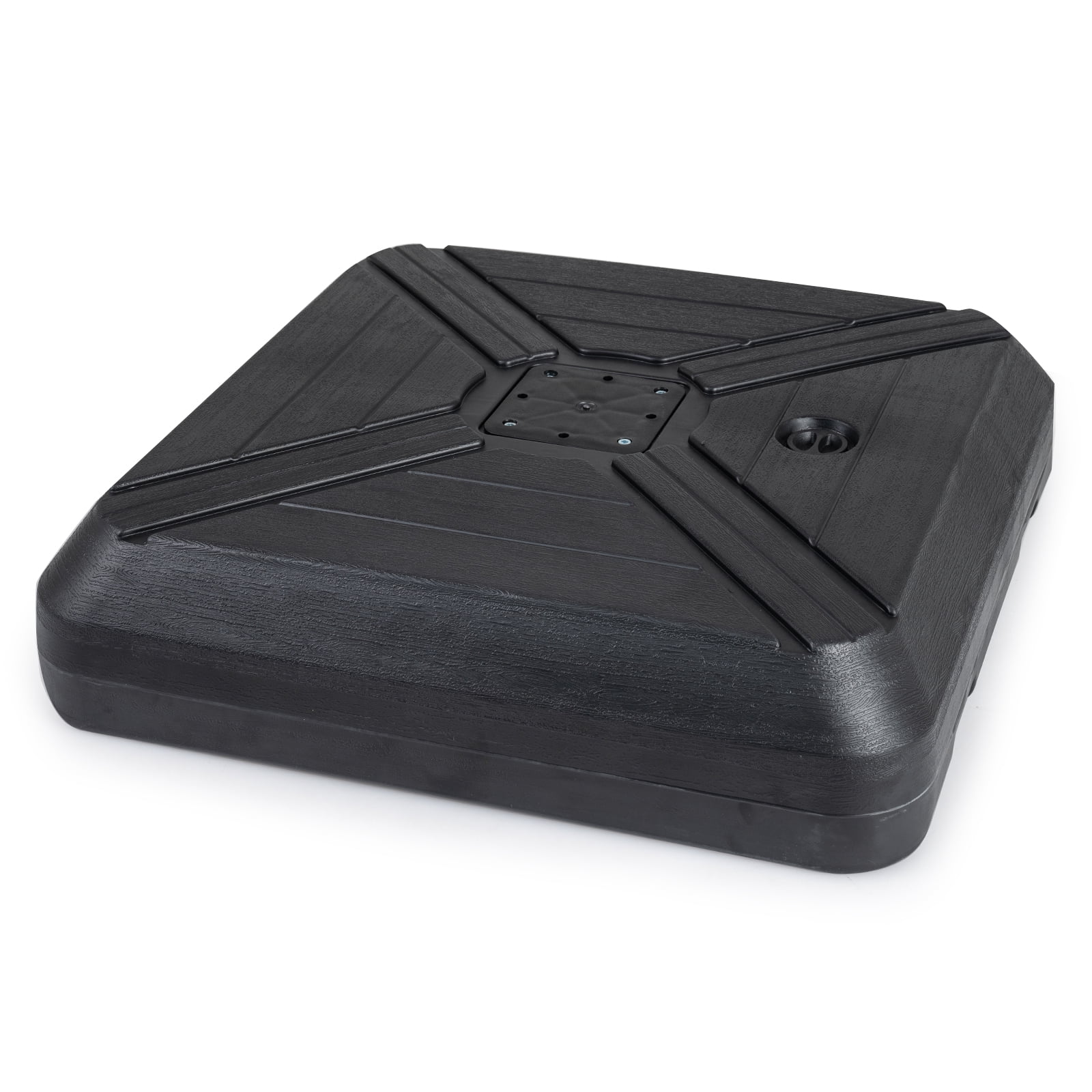 Costway Cantilever Offset Umbrella Base with Wheels, Metal Crossbar for Backyard & Poolside