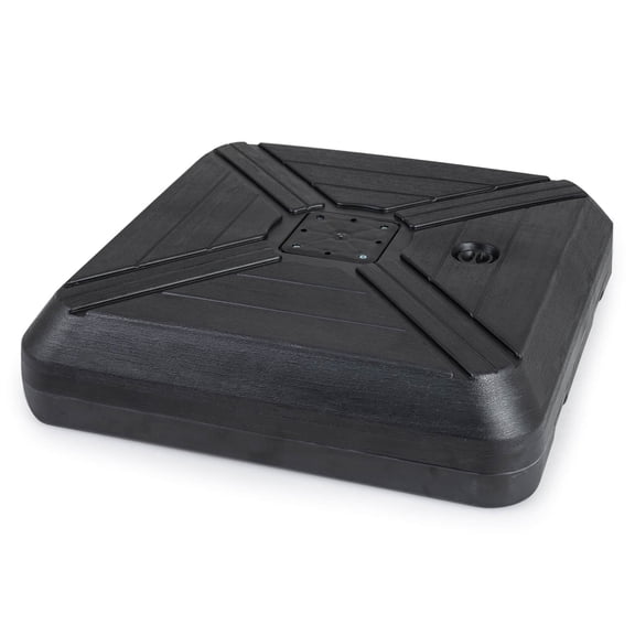 Costway Cantilever Offset Umbrella Base with Wheels, Metal Crossbar for Backyard & Poolside