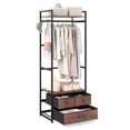 thumbnail image 1 of Costway Clothes Rack with Drawers, Shelves, Side Hooks, Metal Frame for Entryway, Wardrobe, 1 of 10